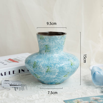 Ceramic Vase French Retro Floral Arrangement Home Decor